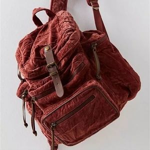 ISO Free People malta velvet sepia rose backpack